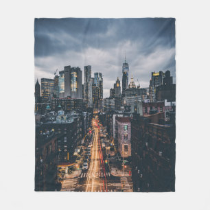 UITZICHT VAN HET SCHERM VAN DE STAD VAN SKYLINE VA FLEECE DEKEN