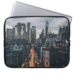 UITZICHT VAN HET SCHERM VAN DE STAD VAN SKYLINE VA LAPTOP SLEEVE
