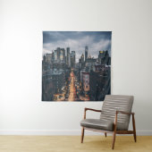 UITZICHT VAN HET SCHERM VAN DE STAD VAN SKYLINE VA WANDKLEED (In situ)