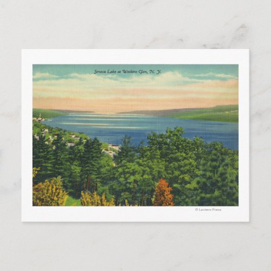 Uitzicht van het Seneca Lake Briefkaart (Voorkant)