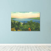 Uitzicht van het Seneca Lake Canvas Afdruk (Insitu (Houten vloer))