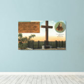 Uitzicht van het Serra Monument, Old Town San Dieg Canvas Afdruk (Insitu (Houten vloer))