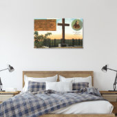 Uitzicht van het Serra Monument, Old Town San Dieg Canvas Afdruk (Insitu (Slaapkamer))