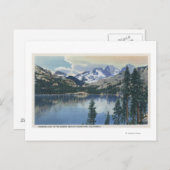 Uitzicht van het Shadow Lake, Sierra Nevada Mounta Briefkaart (Voorkant / Achterkant)