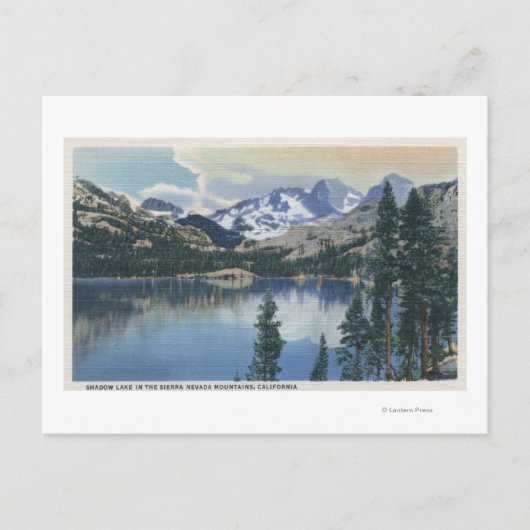 Uitzicht van het Shadow Lake, Sierra Nevada Mounta Briefkaart (Voorkant)