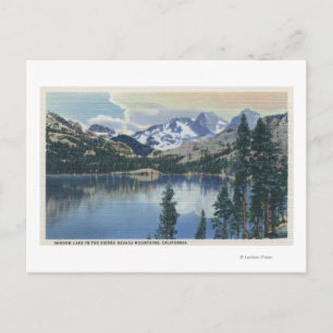Uitzicht van het Shadow Lake, Sierra Nevada Mounta Briefkaart