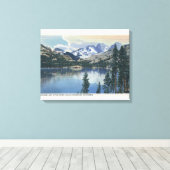 Uitzicht van het Shadow Lake, Sierra Nevada Mounta Canvas Afdruk (Insitu (Houten vloer))