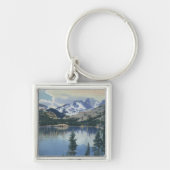 Uitzicht van het Shadow Lake, Sierra Nevada Mounta Sleutelhanger (Voorkant)