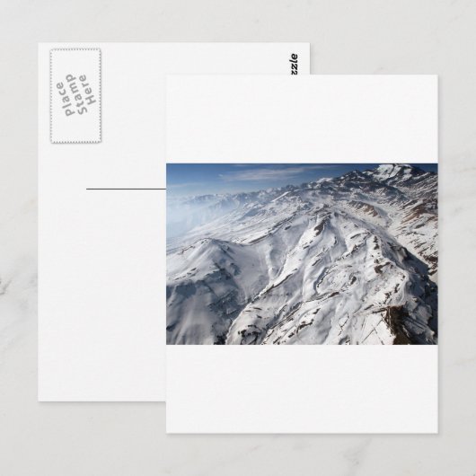 Uitzicht van het skioord Valle Nevado Chili Briefkaart (Voorkant / Achterkant)