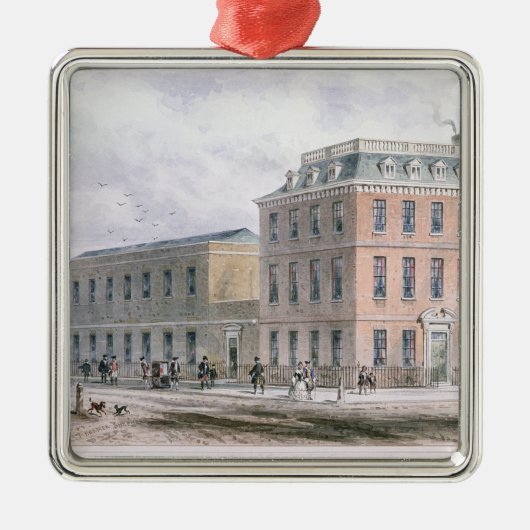 Uitzicht van het Soho Square en Carlisle House Metalen Ornament (Voorkant)