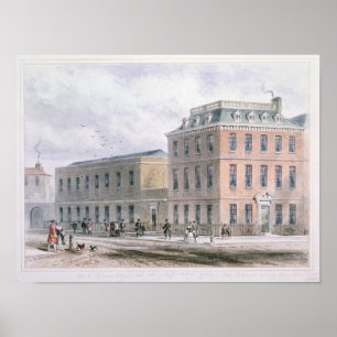 Uitzicht van het Soho Square en Carlisle House Poster