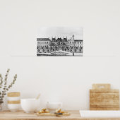 Uitzicht van het Soissons Hotel in Parijs Poster (Keuken)