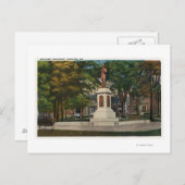 Uitzicht van het soldatenmonument briefkaart (Voorkant / Achterkant)