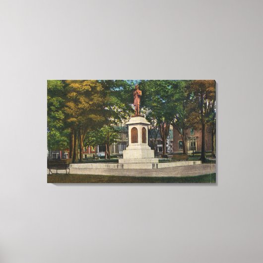 Uitzicht van het soldatenmonument canvas afdruk (Voorkant)