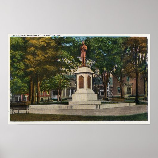 Uitzicht van het soldatenmonument poster (Voorkant)