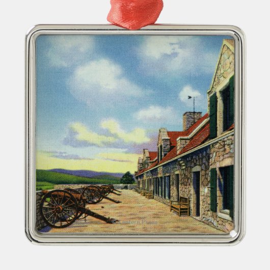 Uitzicht van het South Platform Metalen Ornament (Voorkant)