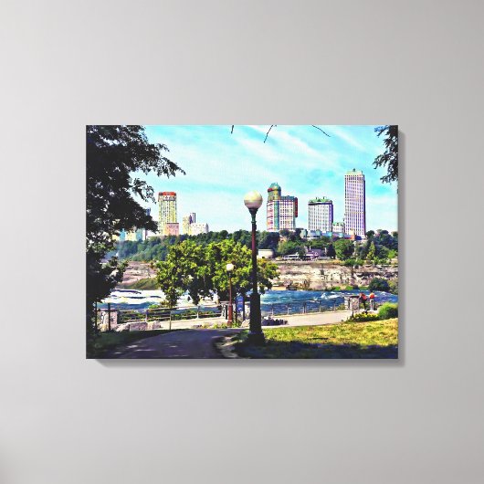 Uitzicht van het staatspark Niagara Herfsten Canvas Afdruk (Voorkant)
