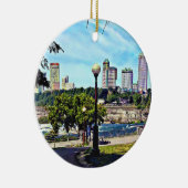 Uitzicht van het staatspark Niagara Herfsten Keramisch Ornament (Rechts)