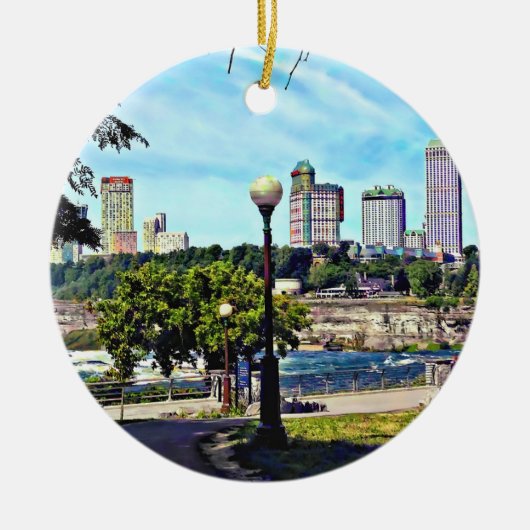 Uitzicht van het staatspark Niagara Herfsten Keramisch Ornament (Voorkant)