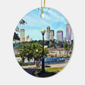 Uitzicht van het staatspark Niagara Herfsten Keramisch Ornament (Links)