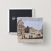 Uitzicht van het stadhuis, Boston Vierkante Button 5,1 Cm (Voorkant /achterkant)