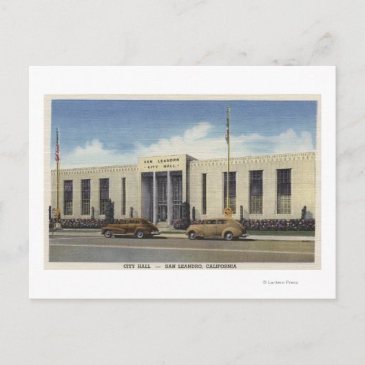 Uitzicht van het stadhuis briefkaart (Voorkant)