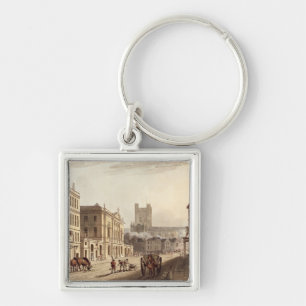 Uitzicht van het stadhuis, de Markt- en de Abbey-k Sleutelhanger
