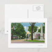 Uitzicht van het stadhuis en het monument van Pate Briefkaart (Voorkant / Achterkant)