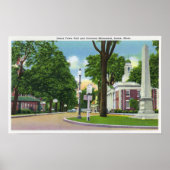 Uitzicht van het stadhuis en het monument van Pate Poster (Voorkant)