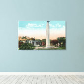Uitzicht van het stadhuis en MacDonough Memorial Canvas Afdruk (Insitu (Houten vloer))