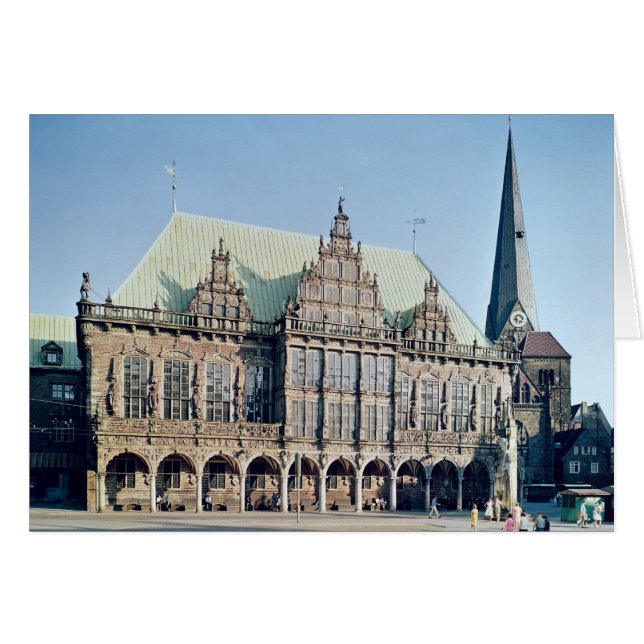 Uitzicht van het stadhuis, gebouwd 1405-09 (Voorkant Horizontaal)