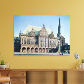 Uitzicht van het stadhuis, gebouwd 1405-09 canvas afdruk (Insitu (Woonkamer))
