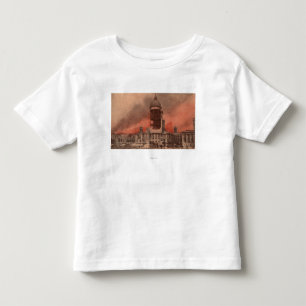 Uitzicht van het stadhuis na de aardbeving kinder shirts