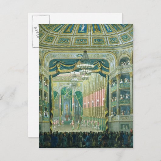 Uitzicht van het stadium van de operatie van Parij Briefkaart (Voorkant / Achterkant)