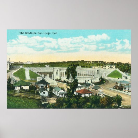 Uitzicht van het StadiumSan Diego, CA Poster (Voorkant)