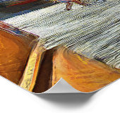 Uitzicht van het stadsplein in Krumlov. Poster (Hoek)