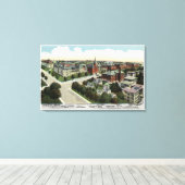 Uitzicht van het stadsziekenhuis canvas afdruk (Insitu (Houten vloer))