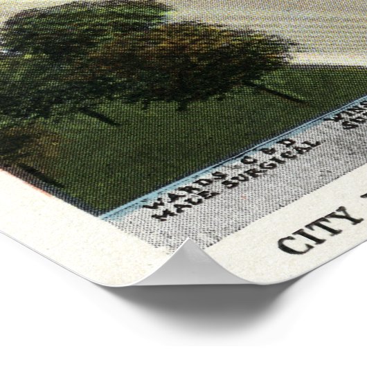 Uitzicht van het stadsziekenhuis poster (Hoek)