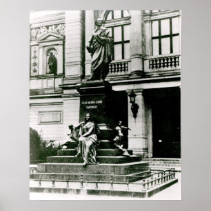 Uitzicht van het standbeeld Mendelssohn Poster