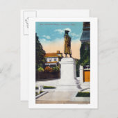 Uitzicht van het standbeeld van generaal Warren Briefkaart (Voorkant / Achterkant)