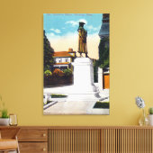 Uitzicht van het standbeeld van generaal Warren Canvas Afdruk (Insitu (Woonkamer))