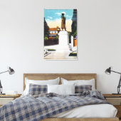 Uitzicht van het standbeeld van generaal Warren Canvas Afdruk (Insitu (Slaapkamer))