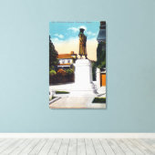 Uitzicht van het standbeeld van generaal Warren Canvas Afdruk (Insitu (Houten vloer))