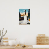 Uitzicht van het standbeeld van generaal Warren Poster (Keuken)