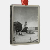 Uitzicht van het standbeeld van Peter de Grote Metalen Ornament (Rechts)