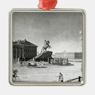 Uitzicht van het standbeeld van Peter de Grote Metalen Ornament
