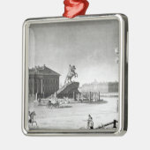 Uitzicht van het standbeeld van Peter de Grote Metalen Ornament (Links)