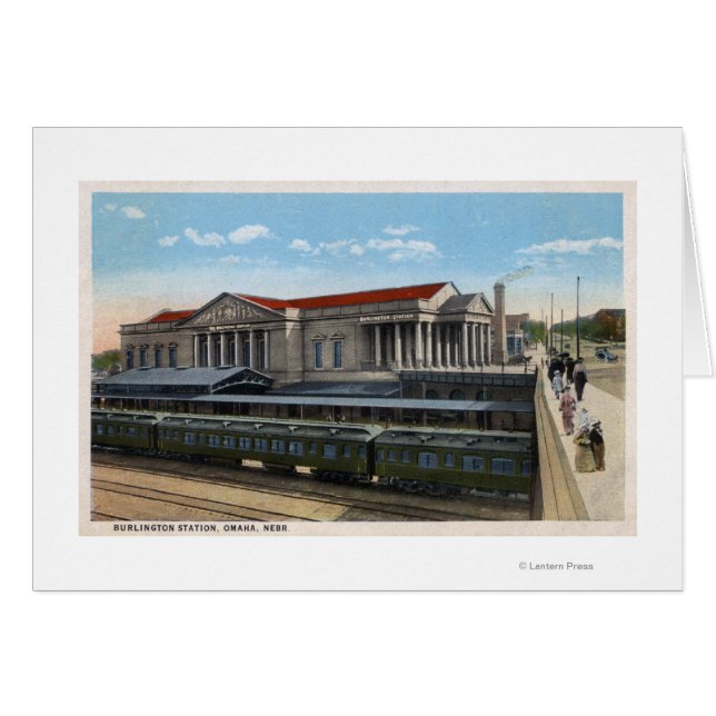 Uitzicht van het station van Burlington Railroad S (Voorkant Horizontaal)