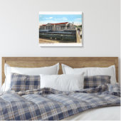 Uitzicht van het station van Burlington Railroad S Canvas Afdruk (Insitu (Slaapkamer))
