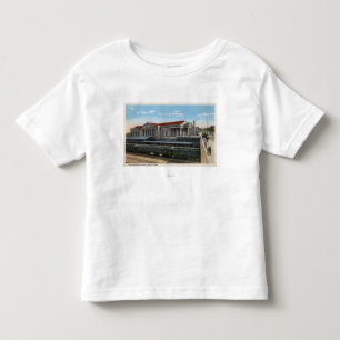 Uitzicht van het station van Burlington Railroad S Kinder Shirts